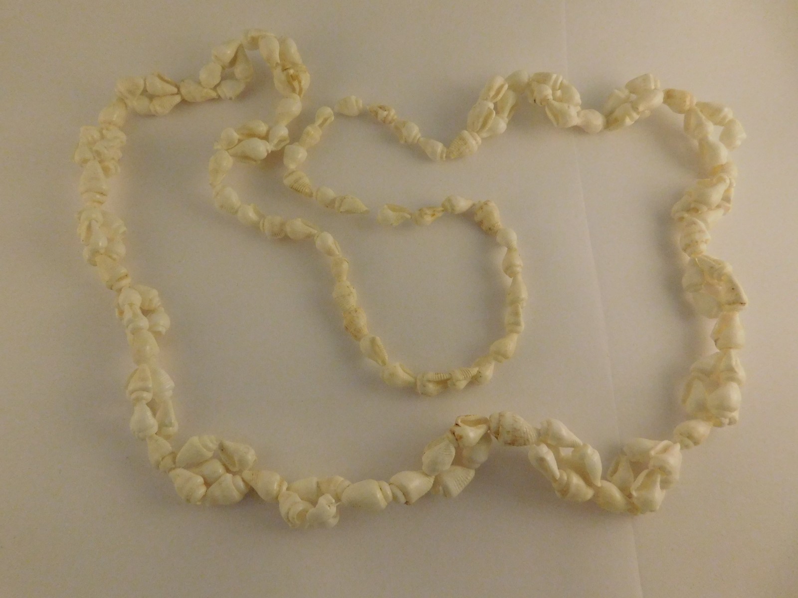 TINY WHITE SHELL NECKLACE 34" LONG - image 3