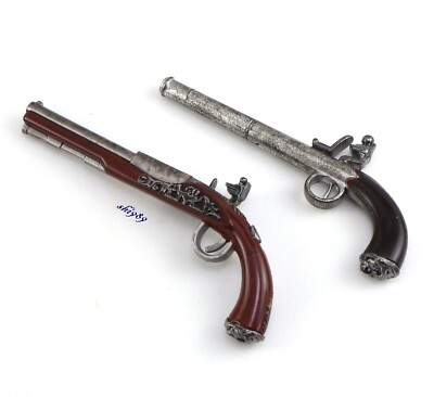 1/6 Hot Toys DX15 Pirates of the Caribbean Jack Sparrow Gun x2 for