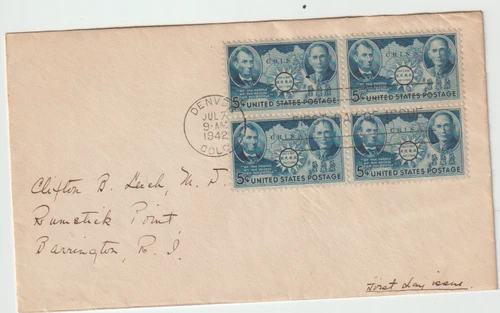 US Scott #906 Chinese Resistance 5c - FDC - Denver Cancel - CV $20.00