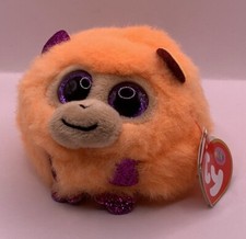 NEW! 🐵 TY Puffies Beanie Ball COCONUT the Orange Monkey Stuffed Plush 2022 NWT!