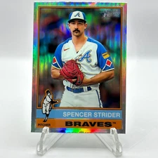 2025 Topps Heritage SPENCER STRIDER #435 Chrome Refractor - Atlanta Braves