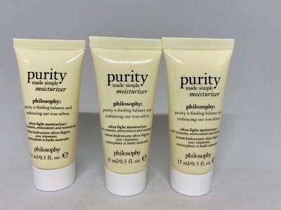 3 Philosophy Purity Made Simple Moisturizer Ultra-Light .5 oz = 1.5 oz Sealed 