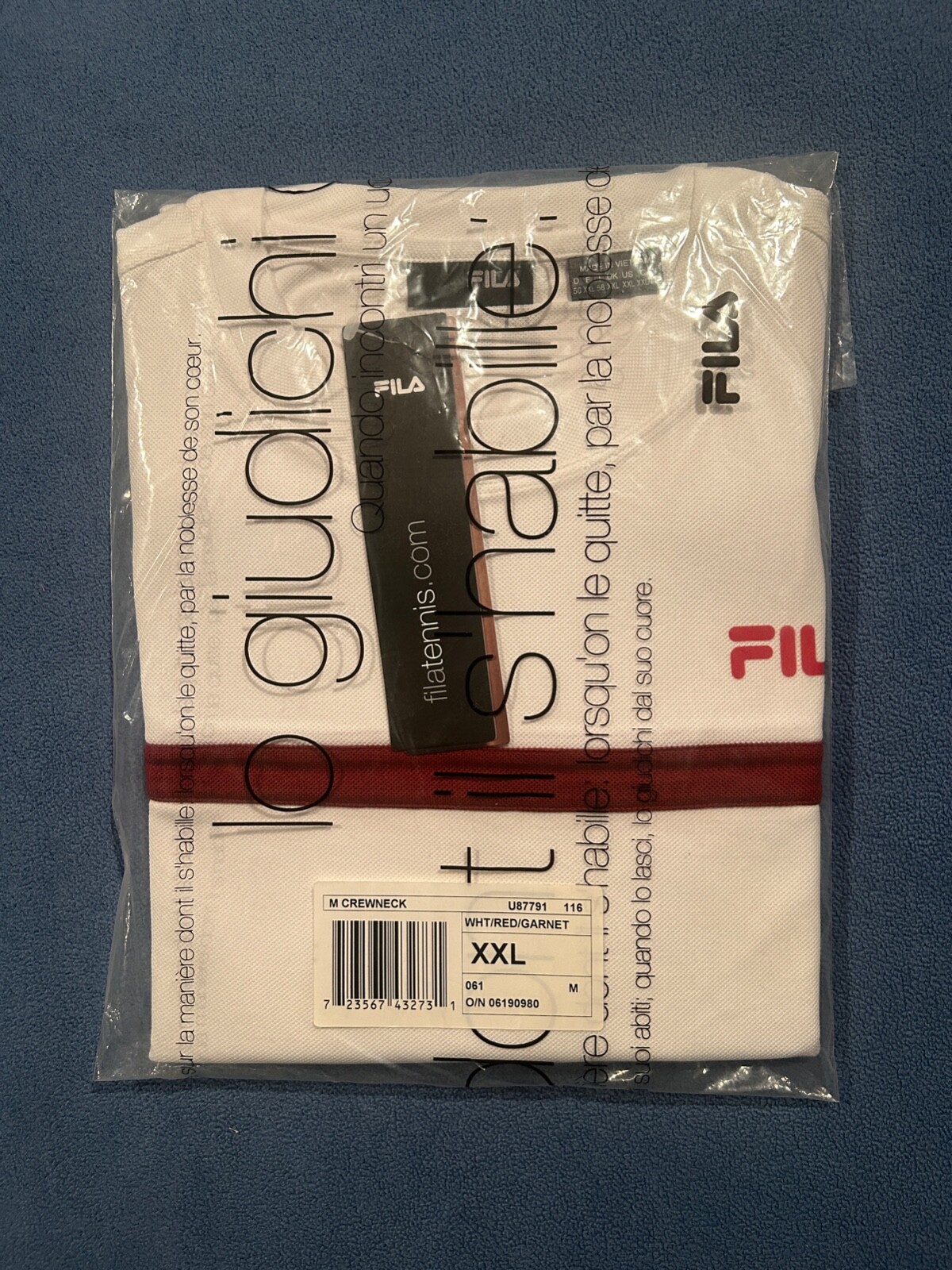 Camicia atletica originale primi anni 2000 bianca non aperta fila XXL nuovissima con etichette