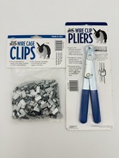 PET LODGE 1LB BAG METAL WIRE CAGE CLIPS + PLIERS BUNDLE USA MADE