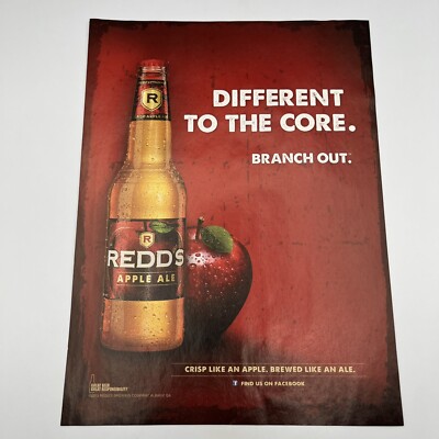 REDDS Apple Ale 2013 Print Ad 8''x11'' different to the core bar wall art