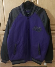 Vintage Rocawear Mens XL Black/Purple Wool Jacket Black Kings Hip Hop 1999 NWT