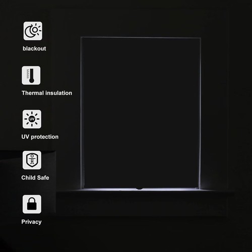 Safe Cordless Blackout Cellular Shades - 38" Wide, Desktop Easy Install & Clean - Picture 8 of 9