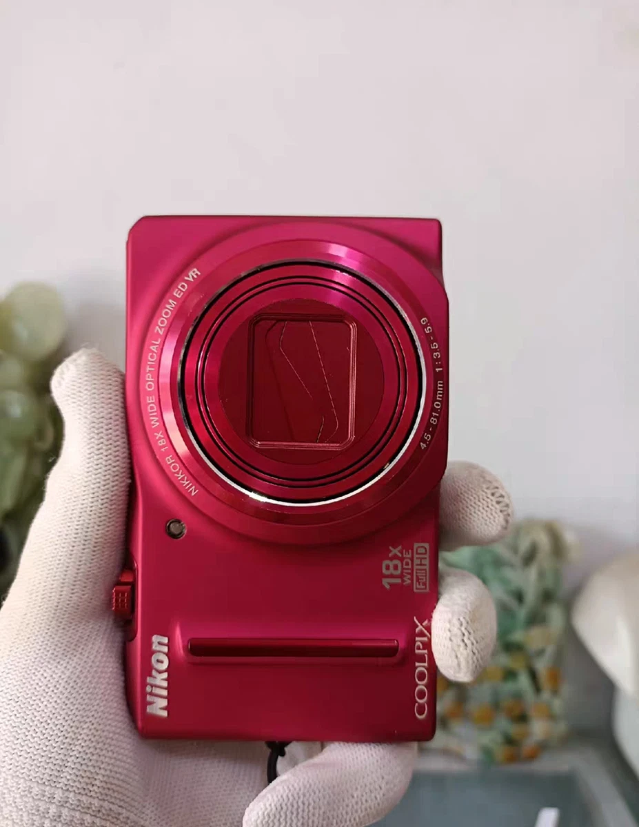 Nikon Coolpix S9100 RED Digital Compact Camera Mechanically w