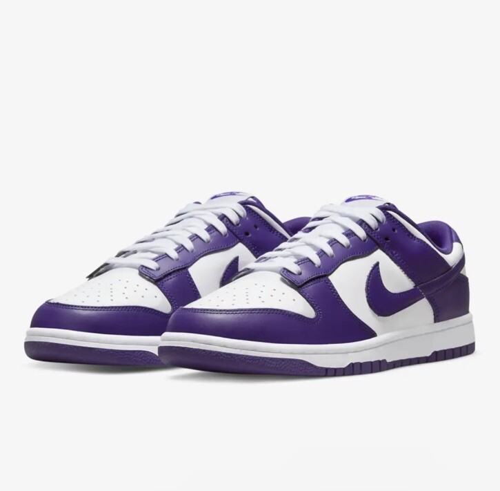 Nike dunk low championship purple size:9.5 (nike) (Jordan 1) Size 9.5M - Nike Dunk Low Championship Court Purple White  main image 3