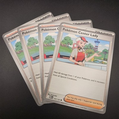 4x Pokemon Center Lady - 123/132 - ME01: Mega Evolution (MEG) Pokemon Playset x4