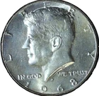 1968 D KENNEDY HALF DOLLAR - 40% SILVER - HIGHER GRADE - H$K 261