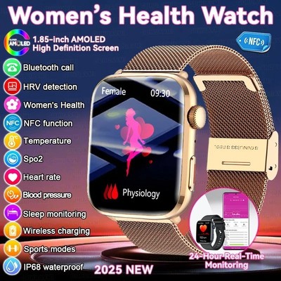 2025 Xiaomi Women Smartwatch AI Health HRV+PPG BP SpO2 IP68 NFC