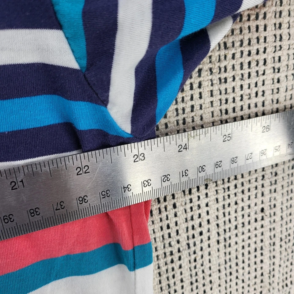 Spalding Polo Shirt Mens XL Teal Pink Navy White Striped Colorblock Pro Athletic - Image 4 of 4