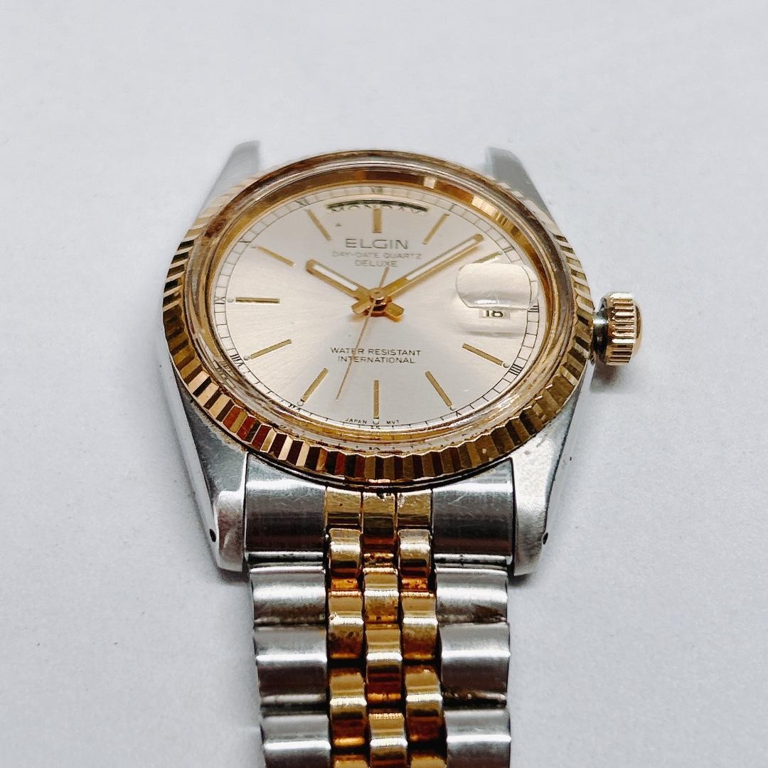 Elgin Men's Gold FKA-125 Date Watch Genuine Limited Edition Ends