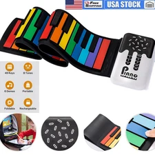 49 Key Roll Up Keyboard Piano 47 Tones Foldable Piano Keyboard Gifts for Kids