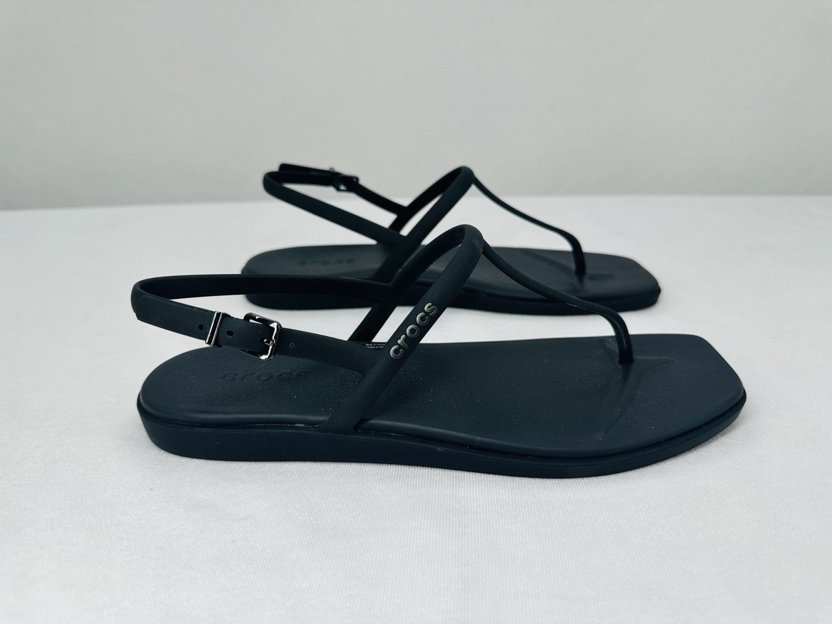 Crocs Miami Thong Sandal Black 209793 Women's Size 10 | eBay