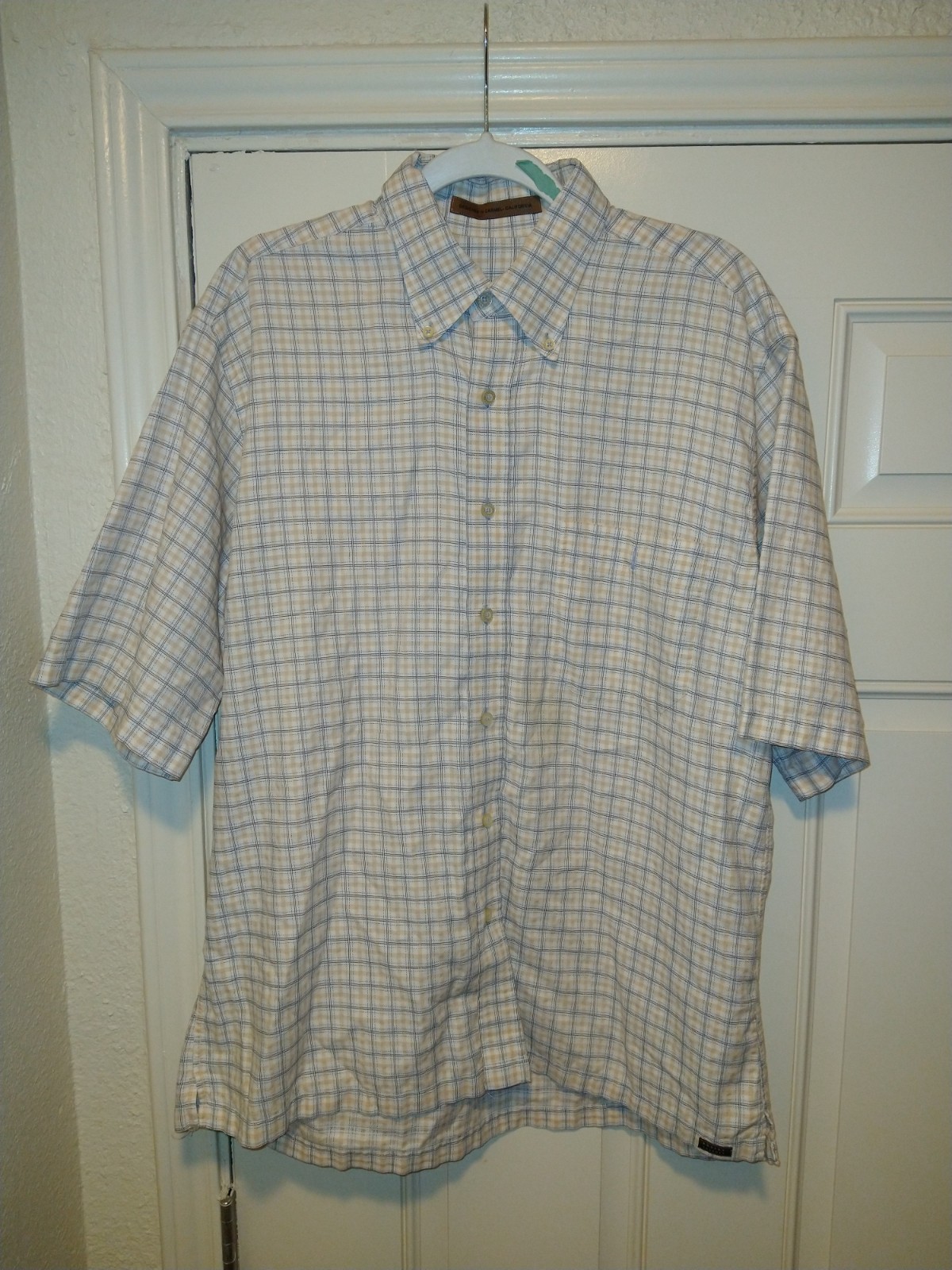 Robert Talbott Plaid Short Sleeve Button Down Shi… - image 1