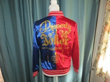 Womens Harley Quinn Suicide Squad Property Of Joker Varsity Jacket Small Cosplay