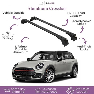 ERKUL Roof Rack Cross Bars Fits Mini Clubman 2016-2024 Fits Flush Rails OPEN-BOX