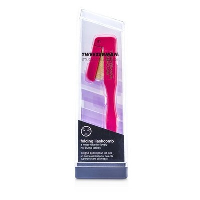 Tweezerman Faltbarer Wimpernkamm Studio Collection Pink Make-up Tool Neu