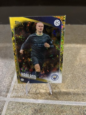 2025-26 Topps UEFA Club Competitions Erling Haaland #181 Yellow Holofoil /299