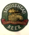 Vintage Moosehead Canadian Lager Beer Wall Sign Mancave 3D Faux Wood