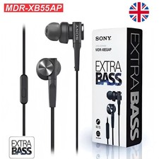 Sony MDR-XB55AP In-Ear Extra Bass Headphones with Remote & Mic New