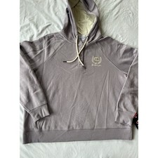 Champion Snap Hoodie Sweatshirt Womens Campus XL Fleece Lavender NWT
