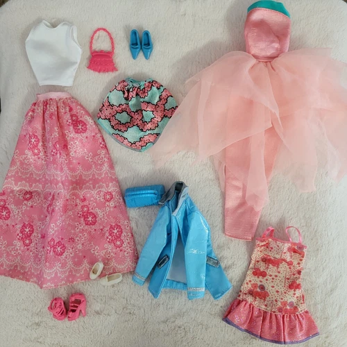 Barbie Stylish Outfits, Mixed Sets  with accessories Lot 90s, 2000's Vintage