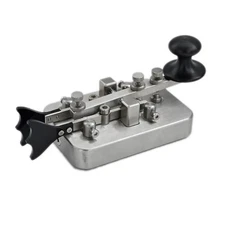 Morse Code Key Straight Iambic Paddle Dual Mode Telegraph CW HF Radio 3.5mm Jack