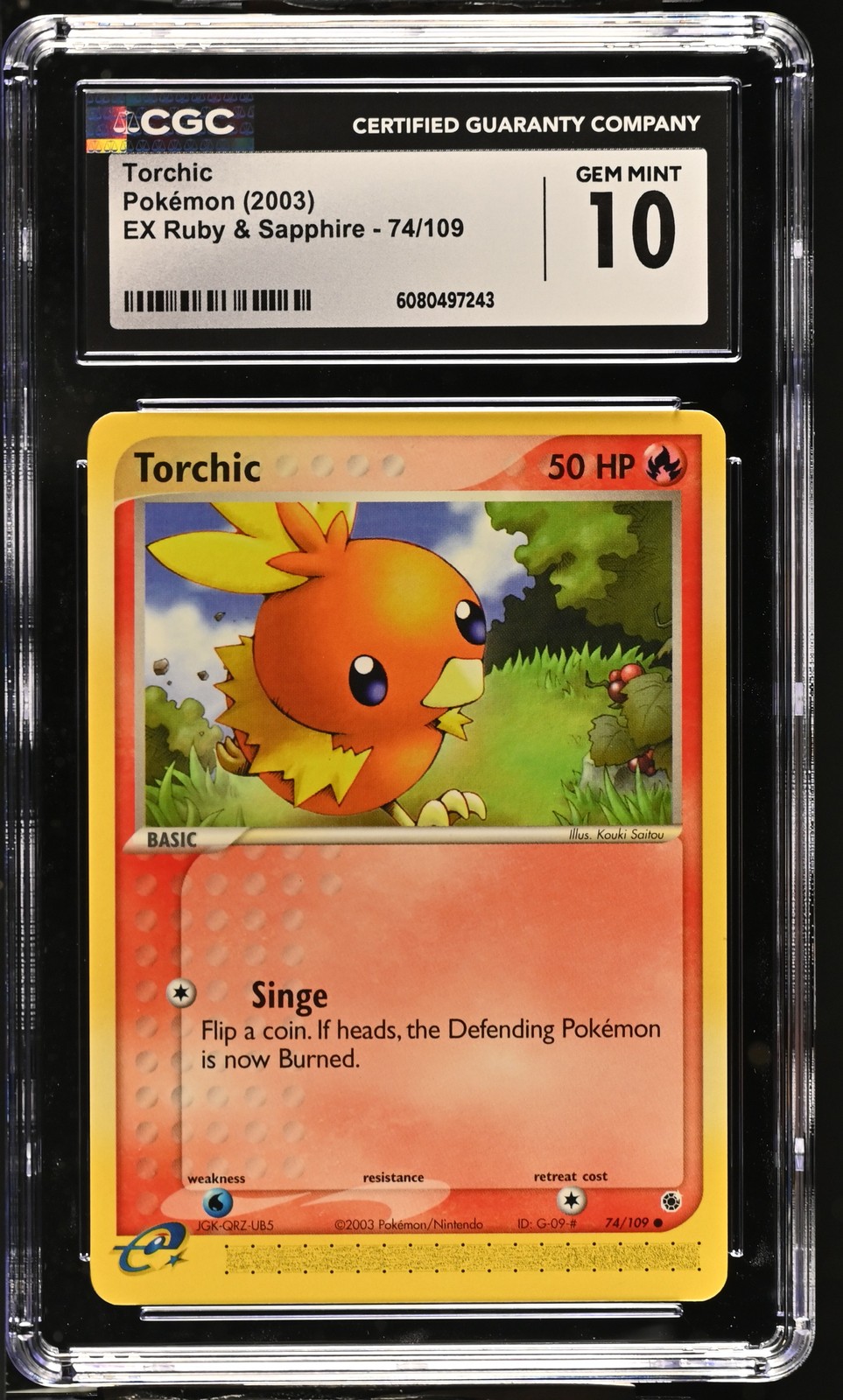 Torchic Ex Ruby & Sapphire 74/109 CGC 10