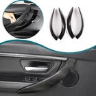 Real Carbon Fiber Interior Door Handle Trim Cover For BMW M3 M4 F80 F82 2014-19