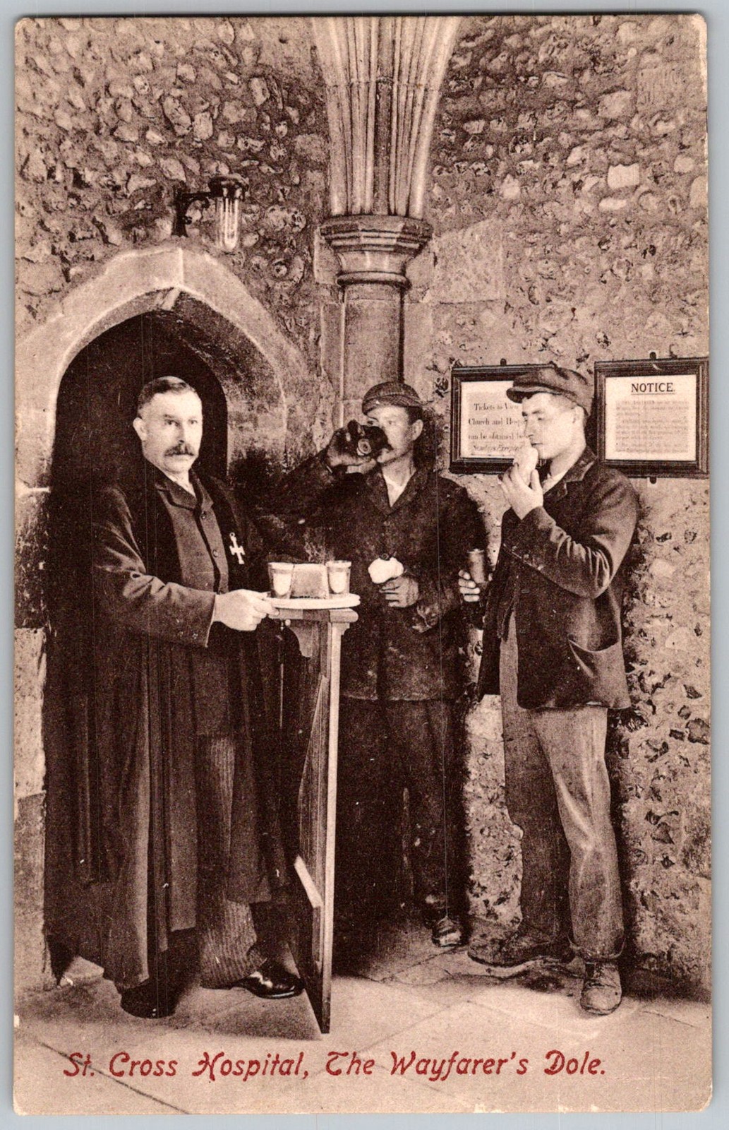 Antique Postcard St Cross Hospital Winchester, England 1910s