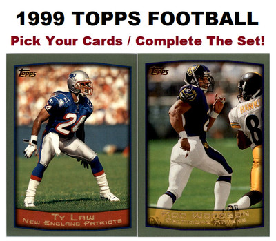 1999 Topps Football - Pick Your Base Cards / Complete The Set!