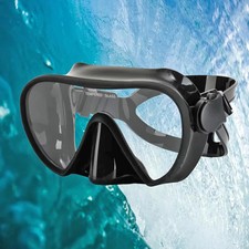 Scuba Diving Snorkeling Frameless Mask Silicone Tempered Glass Panoramic Gift