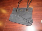 VINTAGE TOMMY HILFIGER CANVAS MARKET BAG TOTE BAG BLACK