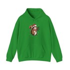 Christmas Squirrel Pullover Hoodie Holiday Squirrels Santa Hooded Sweatshirt