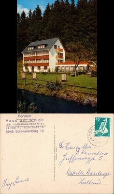 Latrop-Schmallenberg Pension HAUS AM WALDE, Sauerland, St Schmallenberg 1972