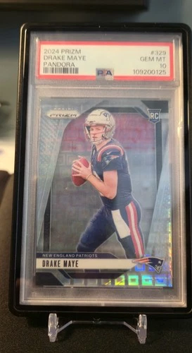 2024 Prizm Drake Maye #329 Pandora Silver /400 Patriots PSA 10 Low pop!