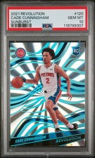 2021 PANINI REVOLUTION SUNBURST #120 CADE CUNNINGHAM 25/60 PSA 10