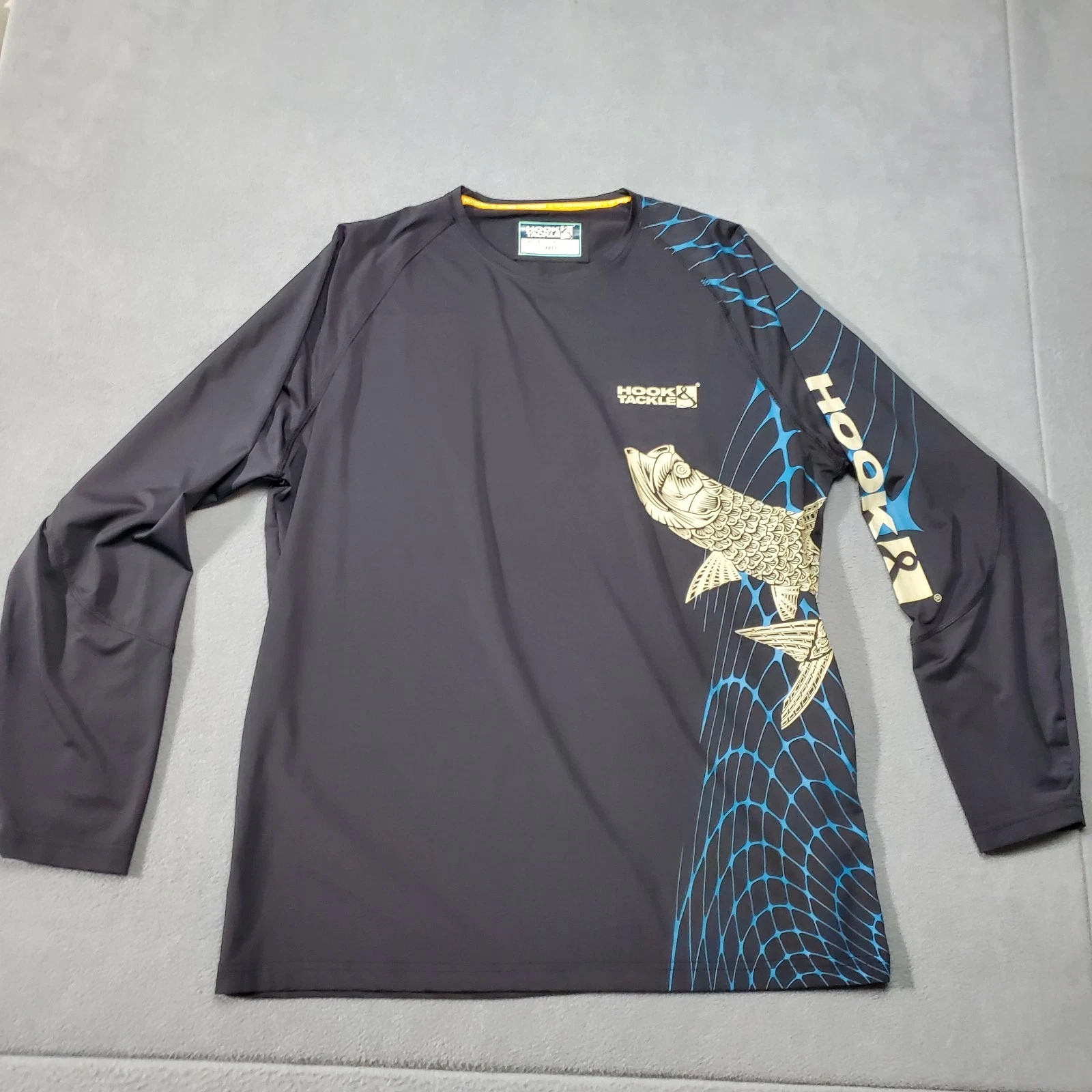Hook Tackle Shirt Mens Large Fishing UPF 50 Sun Protection Long Sleeve Fish
Opens in a new window or