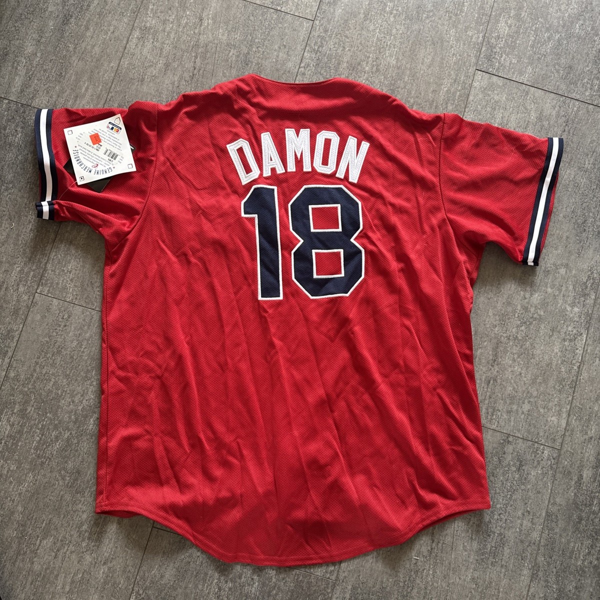 NWT Johnny Damon #18 Boston Red Sox MLB Jersey Red Alternate Size