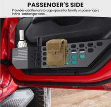 Steel Accessories For Jeep Wrangler Jl Front Door Pocket Storage Box 2018-2024