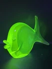 Murano Uranium Vaseline Glass fish