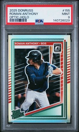 2025 Donruss #155 Roman Anthony Holo PSA 9