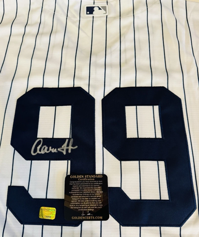 AARON JUDGE Signed Pinstripe NY YANKEES Nike JERSEY #99 AUTOGRAPH HOLO COA XXXL - Image 2 of 4
