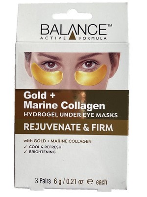 Balance Active Formula Gold & Marine Collagen Hydrogel Unter Augenmasken 3 Paar