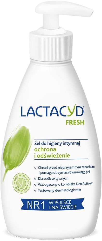 Lactacyd Fresh Intimate Hygiene Gel 200ml Feminine Wash pH Balanced Lactic Acid