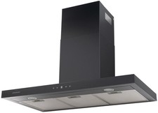 Cookology Chimney Cooker Hood 90cm T-Shape Extractor Fan - Black LINT901BK/A++