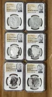 2023 Morgan & Peace Dollar 6-Coin Set MS70 PF70 RP70 FDOI Rare 1st Rev Proof!